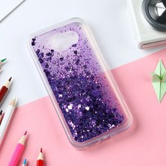 Чехол Glitter для Samsung Galaxy A3 2017 / A320 Бампер Жидкий блеск фиолетовый