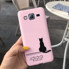 Чехол Style для Samsung J5 2015 / J500 Бампер силиконовый Розовый Cat
