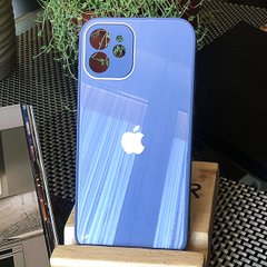 Чехол Color-Glass для Iphone 11 бампер с защитой камер Blue