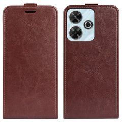 Чехол IETP для Xiaomi Redmi 13x флип вертикальный кожа PU коричневый