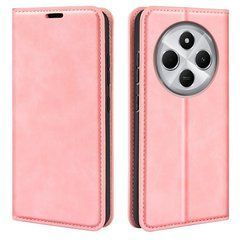 Чехол Taba Retro-Skin для Xiaomi Poco C75 книжка с визитницей кожа PU розовый
