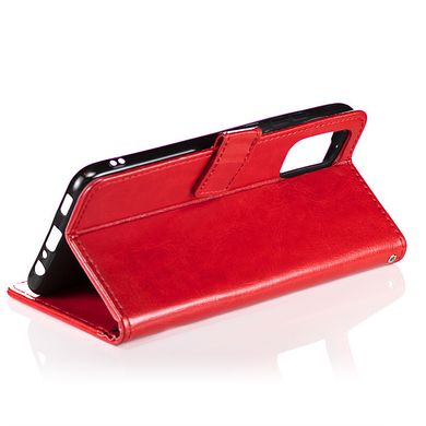 Чехол Idewei для Samsung Galaxy A03s / A037 книжка кожа PU с визитницей красный