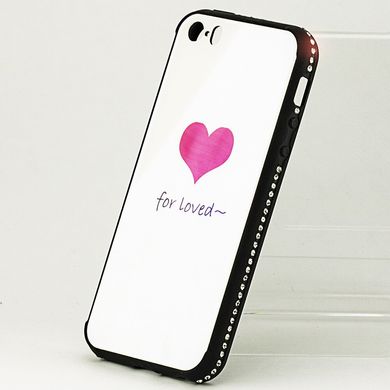 Чехол Glass-case для Iphone 5 / 5s / SE бампер накладка For Loved