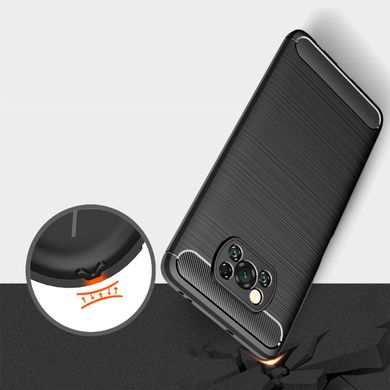 Чохол Carbon для Xiaomi Poco X3 / X3 Pro бампер протиударний Black