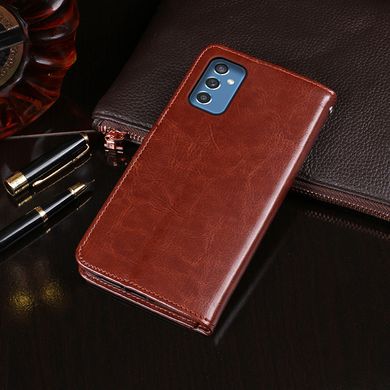 Чехол Idewei для Samsung Galaxy M52 / M526 книжка кожа PU с визитницей коричневый