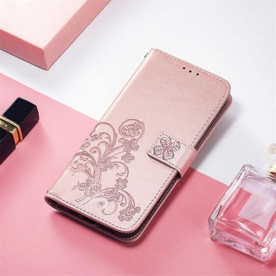 Чехол Clover для Samsung Galaxy S10 / G973 книжка кожа PU с визитницей розовое золото