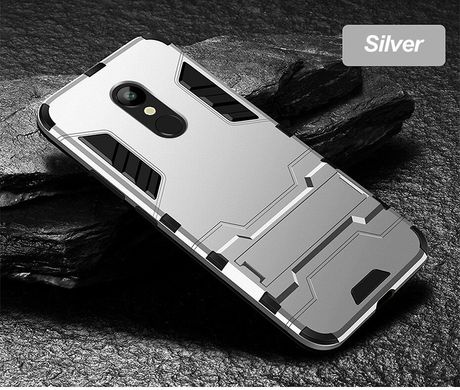 Чехол Iron для Xiaomi Redmi 5 5.7" бронированный Бампер Броня Silver