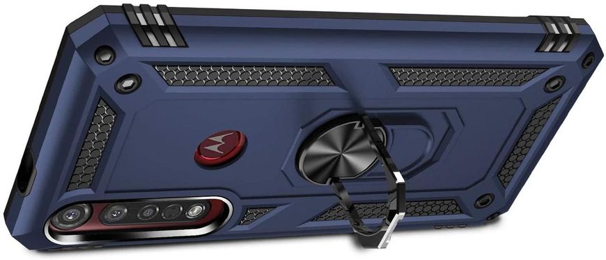 Чохол Shield для Motorola Moto G8 Play / XT2015-2 протиударний Бампер з підставкою Dark-Blue
