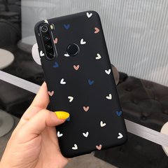 Чехол Style для Xiaomi Redmi Note 8T силиконовый бампер Черный Tricolor Hearts
