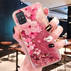 Чехол Glitter для Samsung Galaxy A51 2020 / A515 бампер Жидкий блеск аквариум Sakura