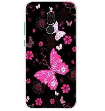 Чохол Print для Xiaomi Redmi 8 силіконовий бампер Butterflies Pink