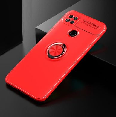 Чехол TPU Ring для Xiaomi Redmi 9C бронированный бампер с подставкой Red