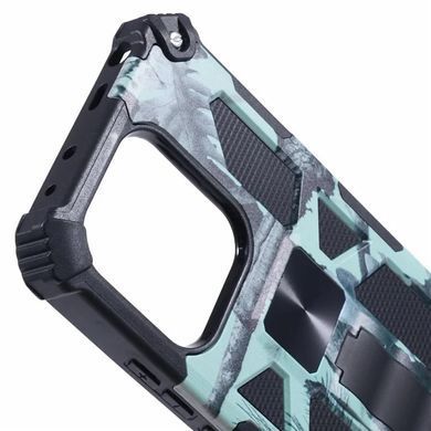 Чехол Military Shield для Xiaomi Redmi 15C EU Version 173 mm бампер противоударный с подставкой Turquoise