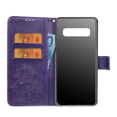 Чехол Clover для Samsung Galaxy S10 Plus / G975 книжка кожа PU с визитницей фиолетовый