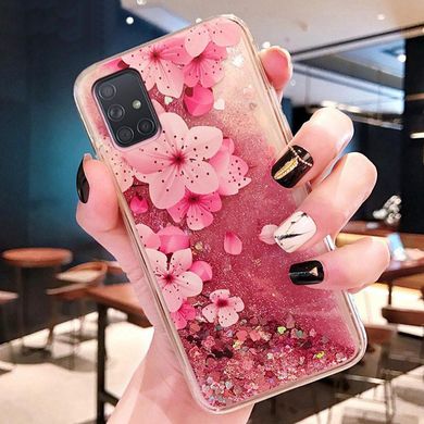 Чохол Glitter для Samsung Galaxy A51 2020 / A515 бампер Рідкий блиск акваріум Sakura