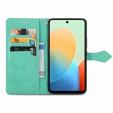 Чехол Vintage для Tecno Spark Go 2024 / BG6 книжка кожа PU с визитницей бирюзовый