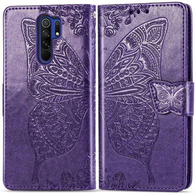 Чехол Butterfly для Xiaomi Redmi 9 книжка кожа PU фиолетовый