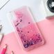 Чехол Glitter для Iphone X бампер жидкий блеск Сердце Розовый