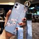 Чехол Lanyard для Iphone 12 бампер с ремешком Blue