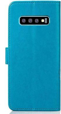 Чехол Clover для Samsung Galaxy S10 Plus / G975 книжка кожа PU с визитницей голубой