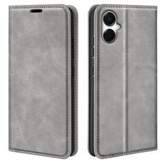 Чехол Taba Retro-Skin для Samsung Galaxy A06 / A065 книжка с визитницей кожа PU серый