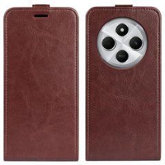 Чехол IETP для Xiaomi Redmi 14C флип вертикальный кожа PU коричневый