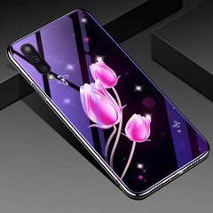 Чохол Glass-case для Samsung Galaxy A50 2019 / A505F бампер Flowers