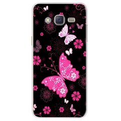 Чохол Print для Samsung J7 2015 / J700H / J700 / J700F силіконовий бампер з малюнком Butterflies Pink