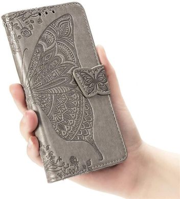 Чехол Butterfly для Xiaomi Redmi 9 книжка кожа PU серый