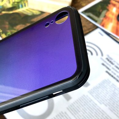 Чохол Amber-Glass для Iphone XR бампер накладка градієнт Aquamarine
