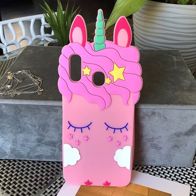 Чехол 3D Toy для Samsung Galaxy A30 2019 / A305 бампер резиновый Единорог Rose