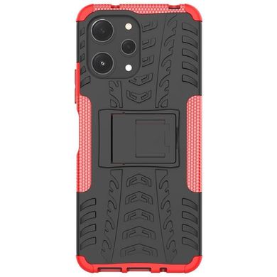 Чехол Armor для Xiaomi Redmi 12 бампер противоударный с подставкой Red