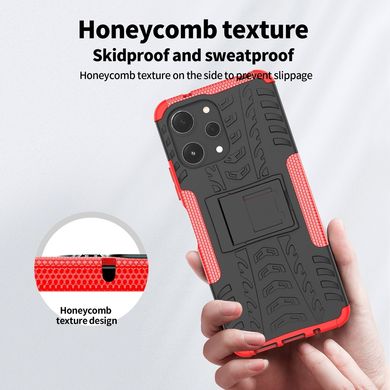Чехол Armor для Xiaomi Redmi 12 бампер противоударный с подставкой Red