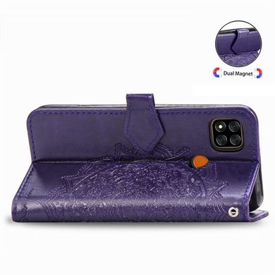 Чехол Vintage для Xiaomi Redmi 9C книжка кожа PU с визитницей фиолетовый