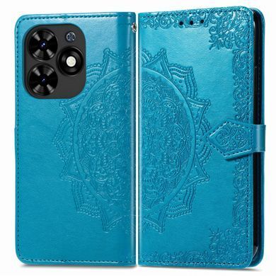 Чехол Vintage для Tecno Spark Go 2024 / BG6 книжка кожа PU с визитницей голубой