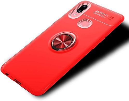 Чехол TPU Ring для Samsung Galaxy A10s / A107F бампер накладка с подставкой Red
