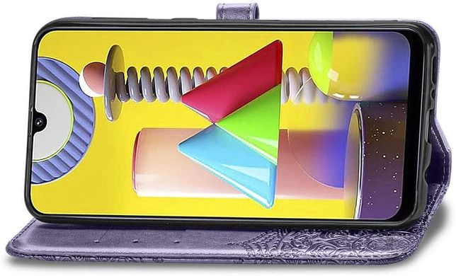 Чохол Vintage для Samsung Galaxy M31 / M315 книжка жіночий з візитниці фіолетовий