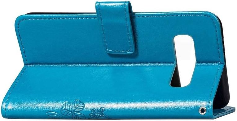 Чехол Clover для Samsung Galaxy S10 Plus / G975 книжка кожа PU с визитницей голубой