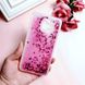 Чехол Glitter для Samsung J4 2018 / J400F Бампер Жидкий блеск сердце Розовый