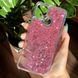 Чехол Glitter для Xiaomi Redmi 10A бампер силиконовый аквариум Розовый