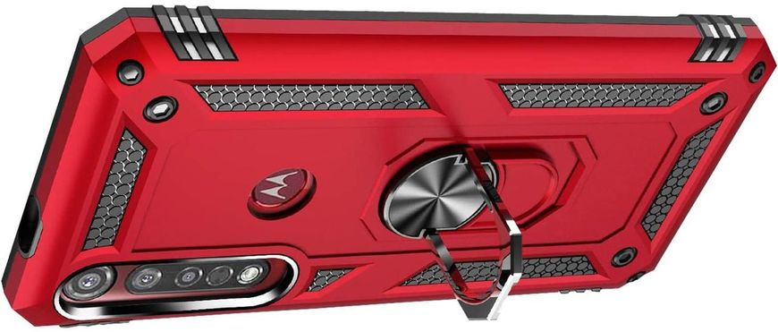Чохол Shield для Motorola Moto G8 Play / XT2015-2 протиударний Бампер з підставкою Red