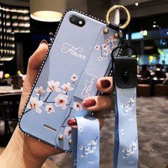 Чехол Lanyard для Xiaomi Redmi 6A бампер с держателем Blue УЦЕНКА