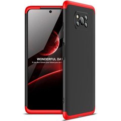 Чехол GKK 360 для Xiaomi Poco X3 / X3 Pro бампер противоударный Black-Red