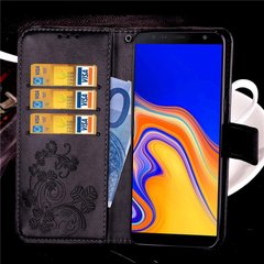 Чехол Clover для Samsung Galaxy J6 Plus 2018 / J610 / J6 Prime книжка кожа PU черный