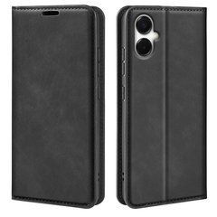 Чехол Taba Retro-Skin для Samsung Galaxy A06 / A065 книжка с визитницей кожа PU черный