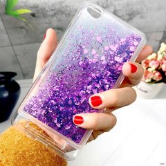 Чехол Glitter для Xiaomi Mi4c / Mi4i бампер Жидкий блеск Фиолетовый