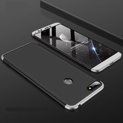 Чехол GKK 360 для Huawei Y6 Prime 2018 (5.7") бампер оригинальный Black-Silver