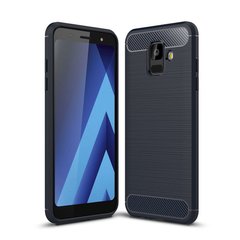 Чехол Carbon для Samsung A6 2018 / A600 бампер оригинальный Blue