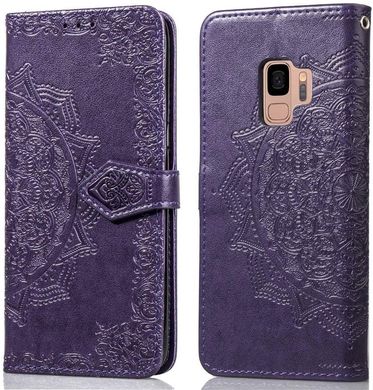 Чохол Vintage для Samsung Galaxy S9 / G960 книжка фіолетовий з візерунком