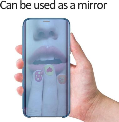 Чехол Mirror для Xiaomi Redmi Note 10 / Note 10s книжка зеркальный Clear View Blue